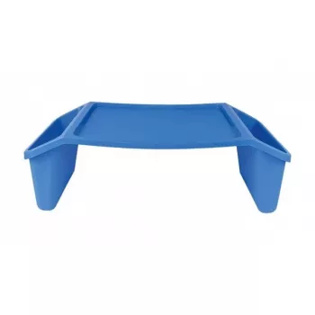 Blue overbed table / bed tray