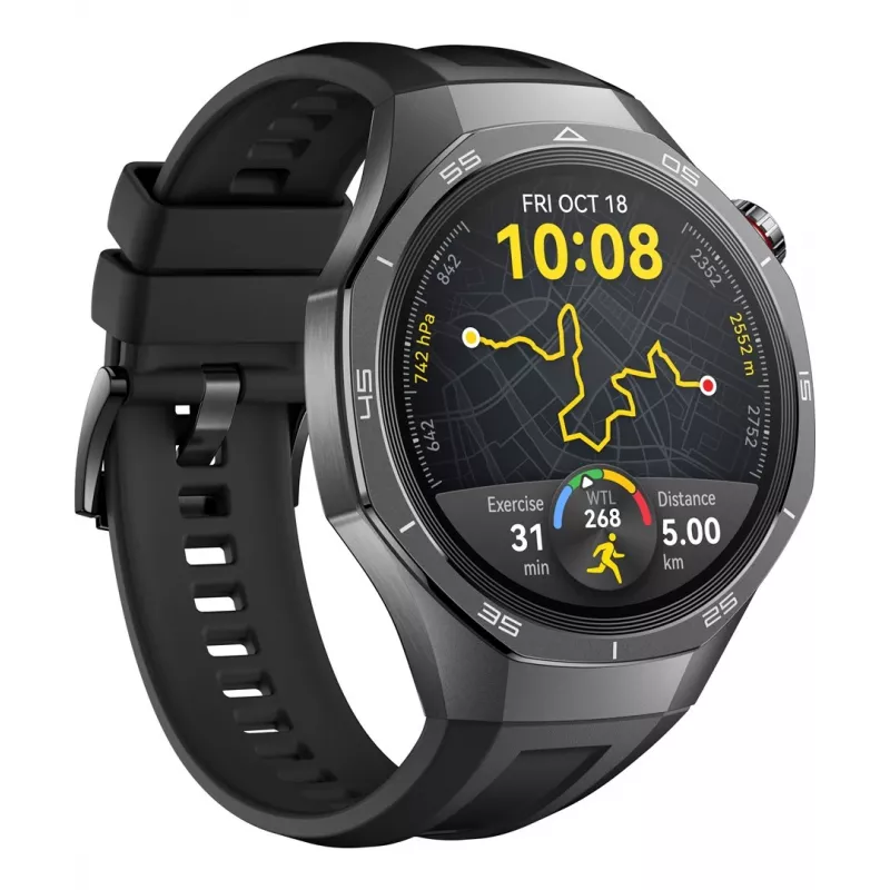 Smartwatch HUAWEI WATCH GT5 Pro 46mm — 1.43 inch AMOLED, GPS, 524 mAh, Titanium case, Black band