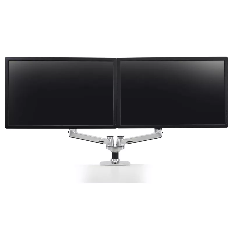 ERGOTRON LX Dual Side-by-Side Arm silver polished aluminium