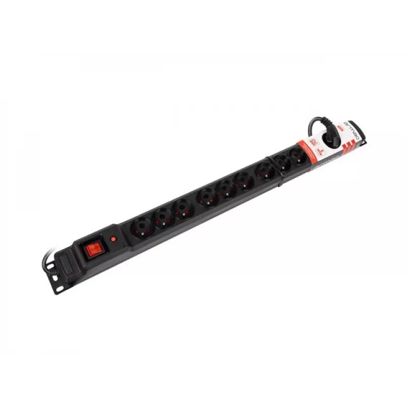Armac Multi M12 | Power strip | surge protector, 12 sockets, 5m cable, black