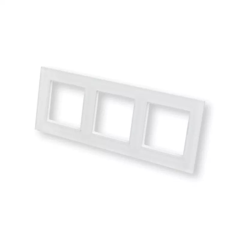 eQ-3 Homematic IP 162147A1 Glass Frame, 3-Gang, White