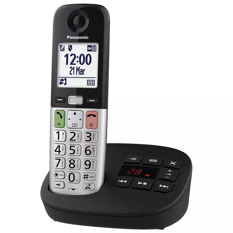 DECT telephone Panasonic KX-TGU430 wireless handset, speakerphone, Caller ID, 2.4 inch display, 1000-entry phonebook, grey/black
