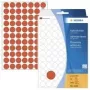 HERMA - permanent adhesive labels - Red - 13 mm Round 2464 label(s) (32 Sheets x 77) (2232)