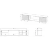 Cama RTV cabinet TULA 183x35x37 black matt + black fireplace