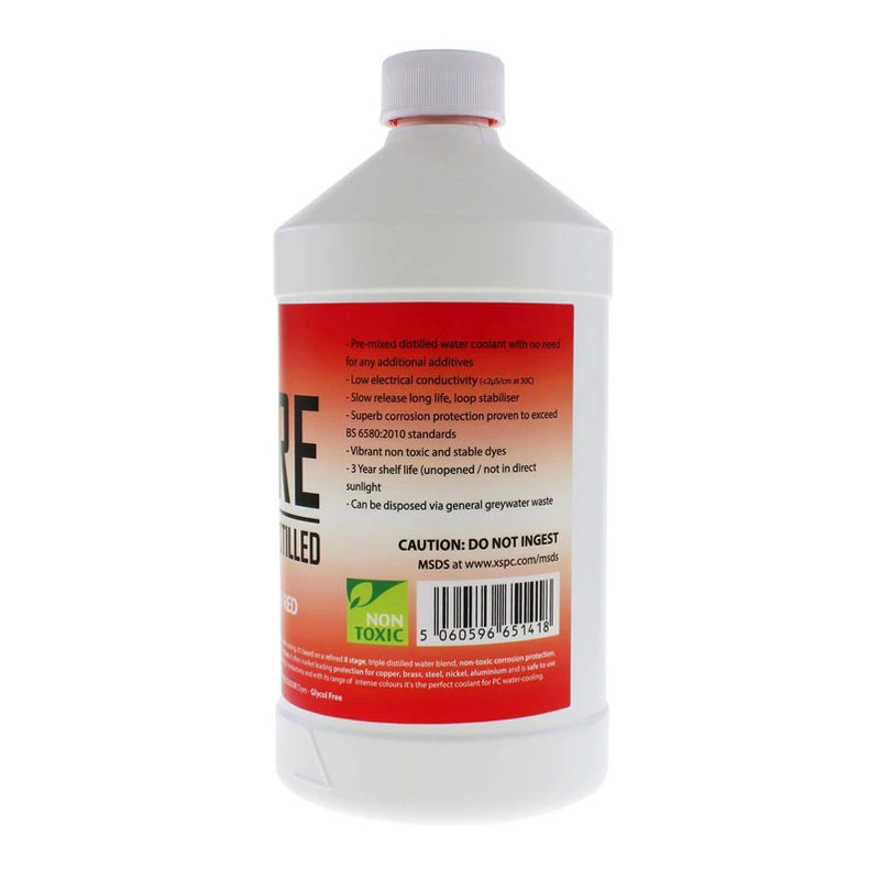 Coolant XSPC Pure Coolant 1 L (red UV) for PC liquid cooling systems