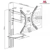 TV mount Maclean MC-772 55 inch Black