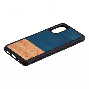 Phone case man and wood Galaxy S20 denim black