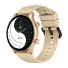Smartwatch Zeblaze Btalk 3 Plus, round 1.39 inch IPS 360×360 touchscreen, 260 mAh, gold silicone strap