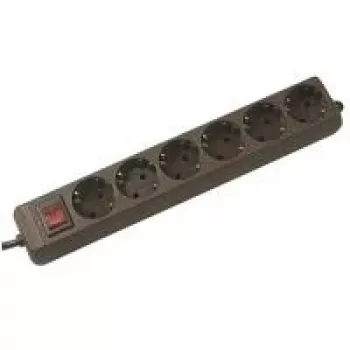 AC Power Strip Bachmann Selly Black 6 Outlets 1.5m