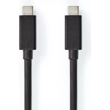Nedis USB Cable | USB 3.2 Gen 2x2 | USB-C™ Plug - USB-C™ Plug | 100 W | 4K@60Hz | 20 Gbps | nickel-plated | 1.00 m | Round | PVC | Black | Box