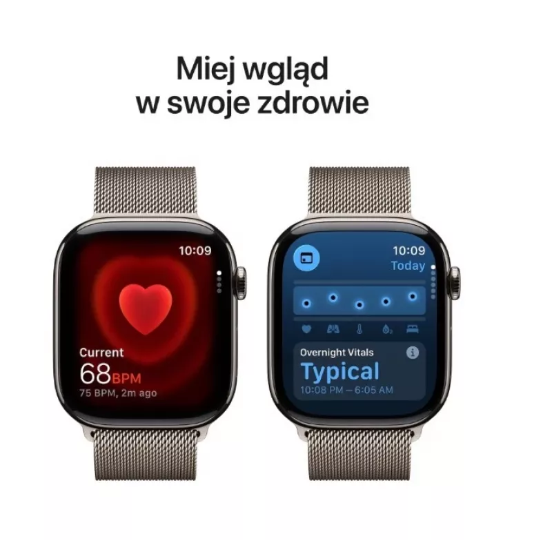 Apple Watch Series 11 GPS + Cellular 42mm Natural Titanium Case with Natural Milanese Loop