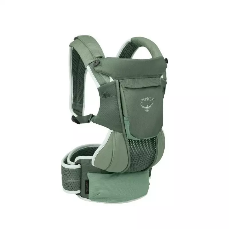 Child carrier Osprey Poco Soft (model 10006178/818/O/S) in green — framed toddler carrier for hiking