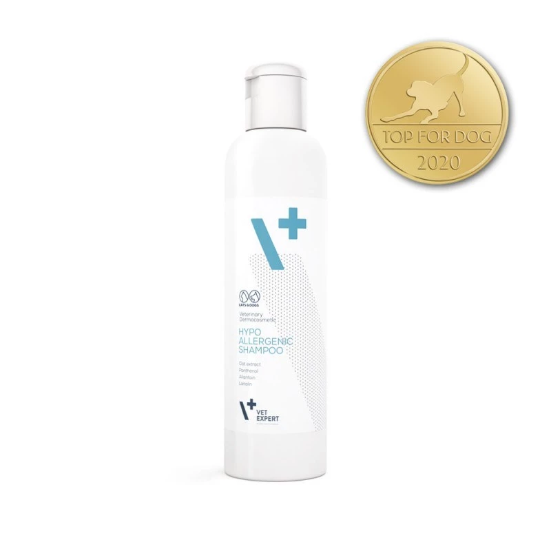 Hypoallergenic shampoo VETEXPERT 250 ml for dogs and cats — purifying, all coat types, any age