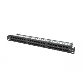 Lanberg PPU5-1048-B 1U 48-Port Cat5e UTP Patch Panel Black
