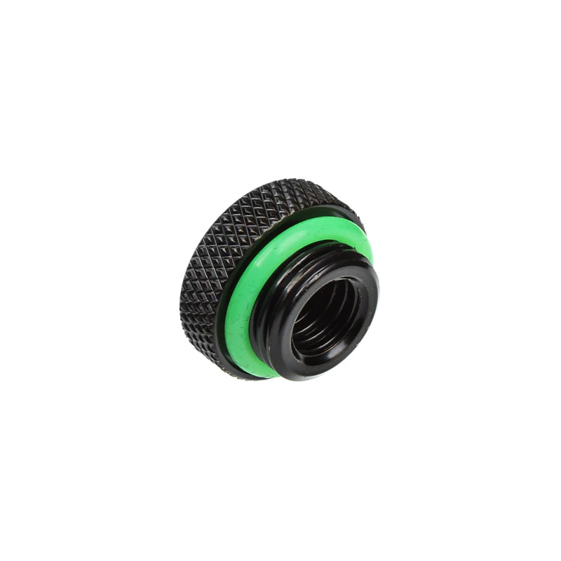 Fitting BitsPower BP-MBWP-C06V2 — Brass black liquid cooling fitting, 18×18×10 mm