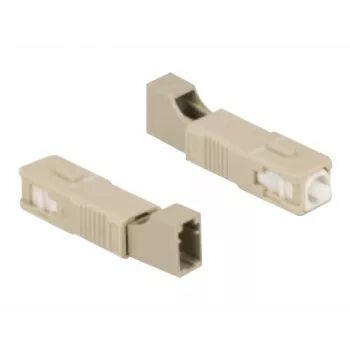 DeLOCK Optical Fiber Hybrid Coupler SC Simplex male to LC Simplex female beige