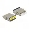 Optical Fiber Coupler DeLOCK 86904 LC Quad female to LC Quad female Multi-mode beige