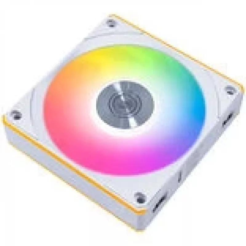 120mm Lian Li UNI FAN 12CL1W3W white wireless case fan — 120mm, PWM hub-compatible, modular