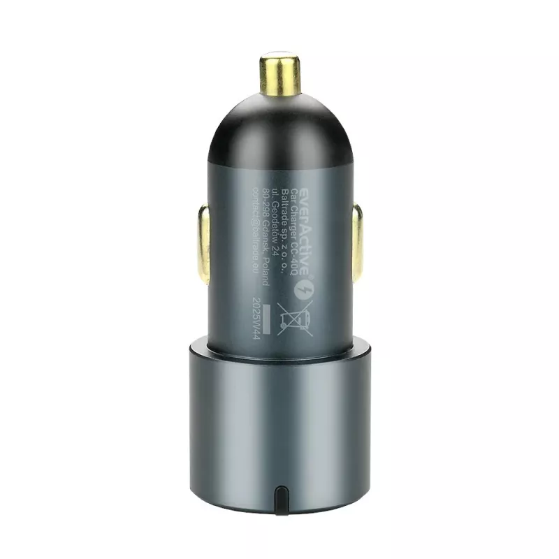 Car charger everActive CC-40Q QC3.0 60W, USB car power adapter for charging mobile devices
