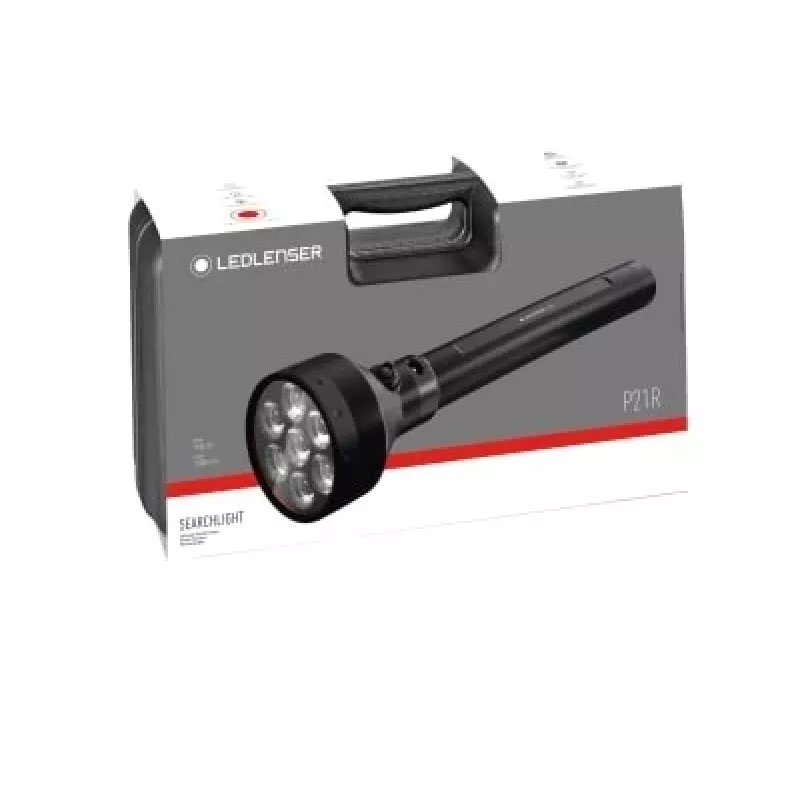 Hand flashlight Ledlenser P21R Black rechargeable LED, 1000 lm, IP68, 32700 battery, 1100 m beam