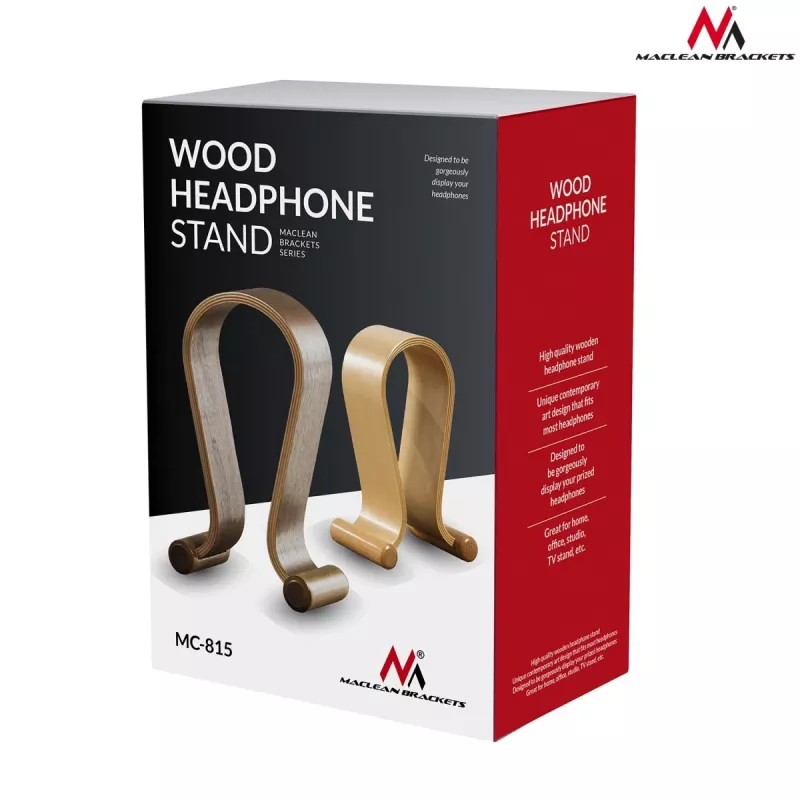 MC-815W, headphone holder, wood, 400 g, walnut