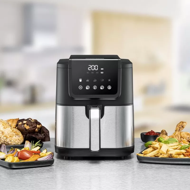 Hot air fryer Rommelsbacher FRH 1500 — 5 L, 1500 W, stainless steel/black