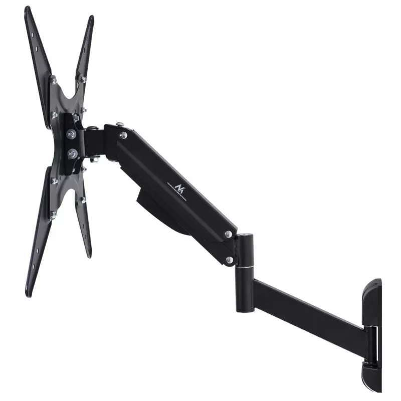 TV gas spring bracket MACLEAN MC-784 for 32–55 inch TVs, adjustable tilt and height, max load 21 kg, wall mount, black