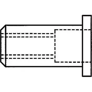 Nutsert / Blind Rivet Nut GESIPA M5 7×11.5 mm for 0.25–3 mm, flat round head