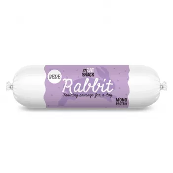 Dog treat PAKA ZWIERZAKA Pepe Sausage Rabbit 200 g — rabbit-flavoured soft hypoallergenic sausage, grain- and gluten-free