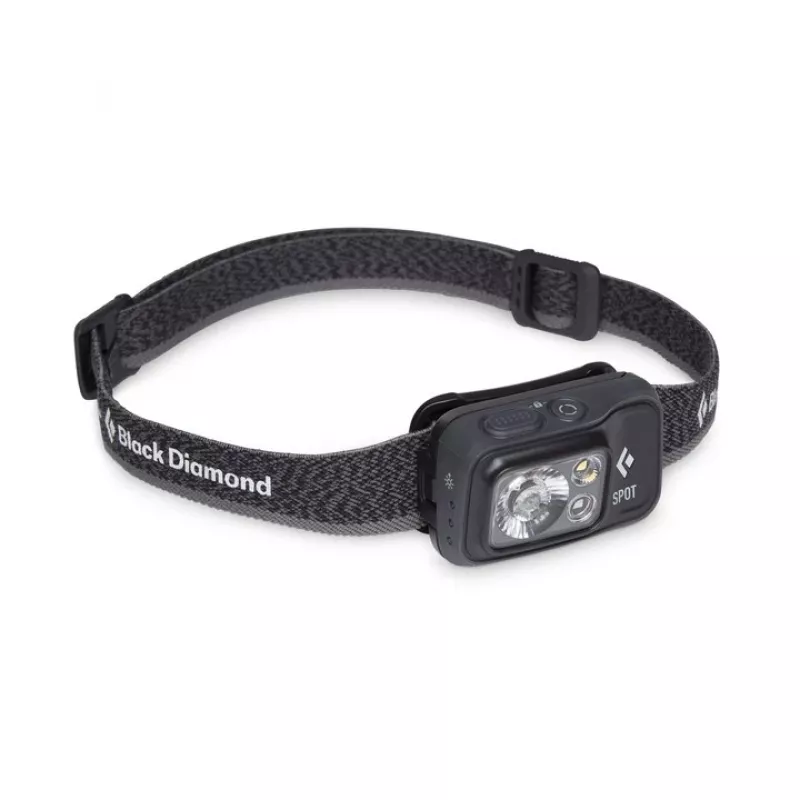 Headband flashlight Black Diamond Spot 400 — 400 lm, LED, IPX8 waterproof, AAA, beam 12–100 m, black
