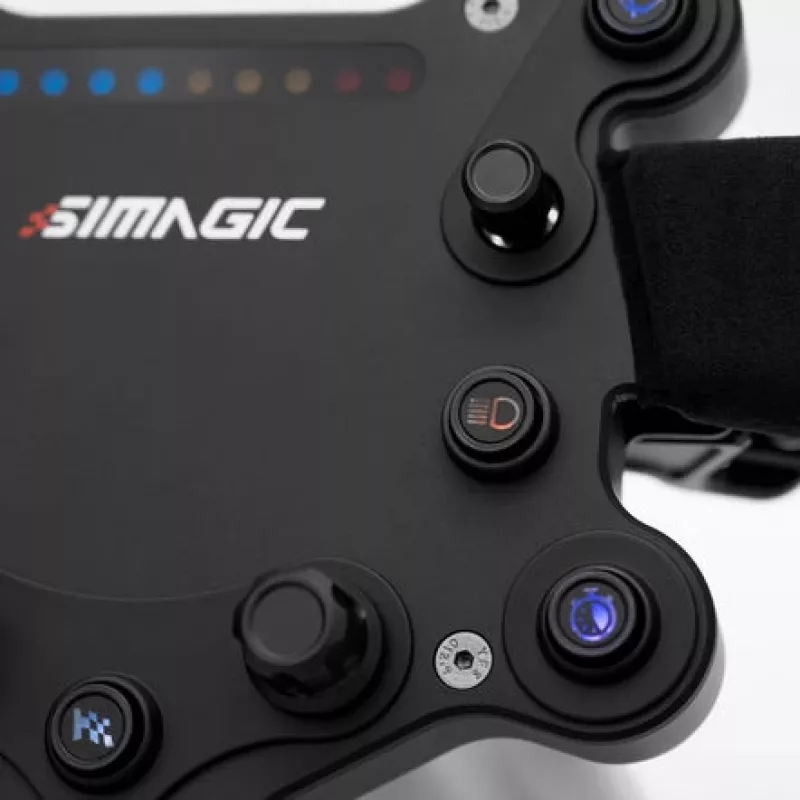 Steering Wheel Simagic GTS Alcantara S202 — Alcantara-covered sim racing wheel, model S202