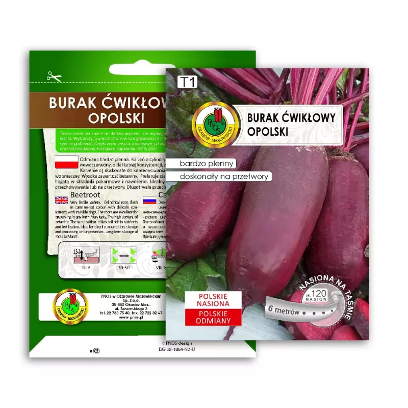 Seed tape — Apte beet (red) Opolski cylindrical, 6 m roll, ready-to-sow