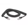 Network Cable DeLOCK RJ45 Coiled Cable male to male Cat.5e 2 m black