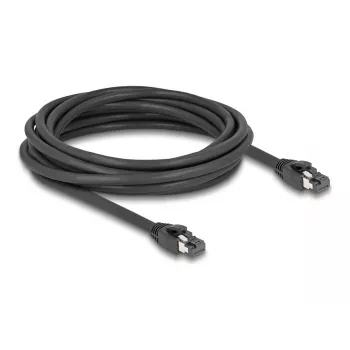 Delock - Network Cable - RJ-45 (M) to RJ-45 (M) - 5,0m - 7,5 mm - S/FTP - CAT 8,1 - Halogen-Free, Snagless, to 40 Gbps Data Transfer Rate - Black (80236)