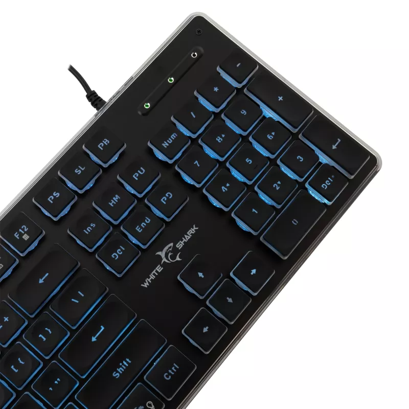 Mechanical Gaming Keyboard White Shark Tachi Black US layout RGB Backlit