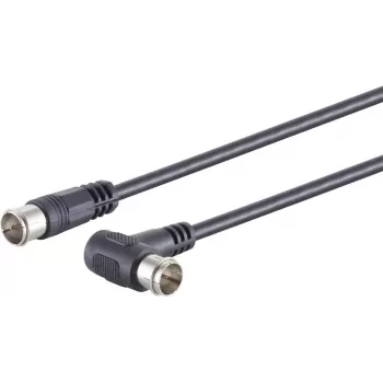Coaxial Satellite Connection Cable ShiverPeaks 80113-128S with F-Quick Right-Angle Plug