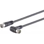 Coaxial Satellite Connection Cable ShiverPeaks 80113-128S with F-Quick Right-Angle Plug