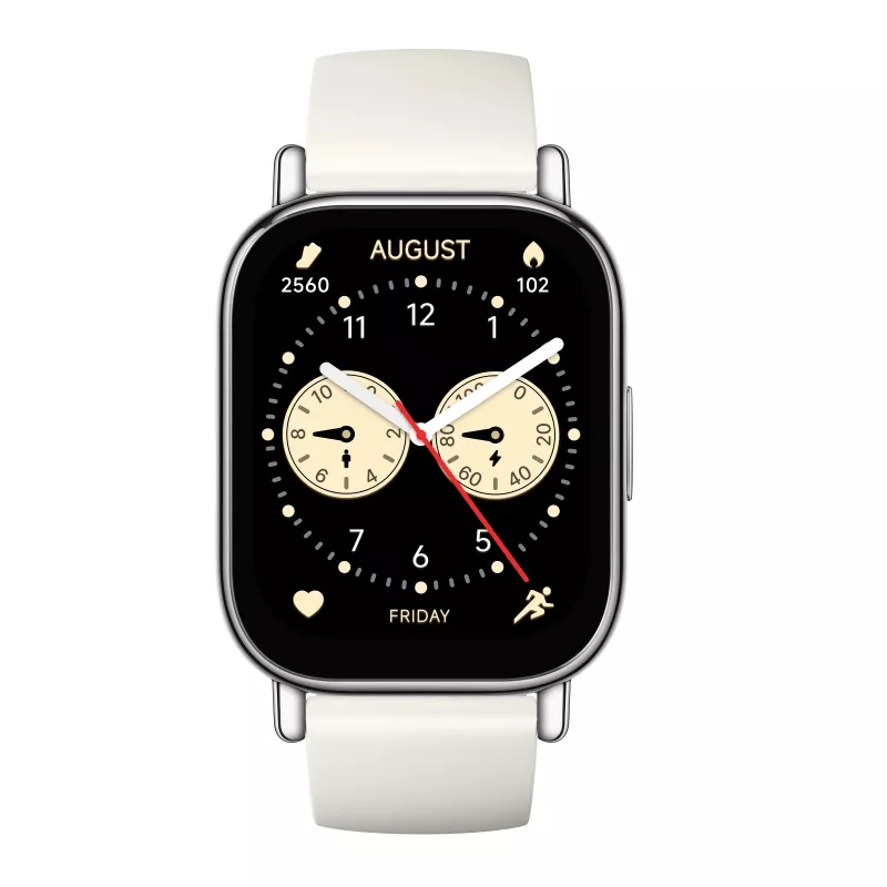 Smartwatch Xiaomi Redmi Watch 5 Lite — 1.96 inch AMOLED, GPS, 470mAh, Gold case, White TPU band