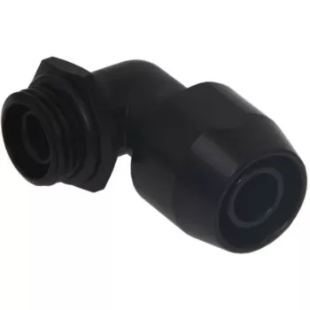 Alphacool HF Screw-In Fitting TPV Metal - 90° Rotatable 12,7/7,6mm - Black (17455)
