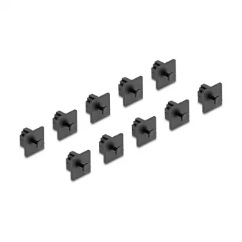 DeLOCK Dust Cover RJ10 Jack Grip 10 Pieces Black