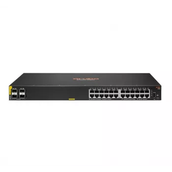 HPE Aruba Networking CX 6100 24G Class4 PoE 4SFP+ 370W Managed L3 Gigabit Ethernet (10/100/1000) Power over Ethernet (PoE) 1U Black