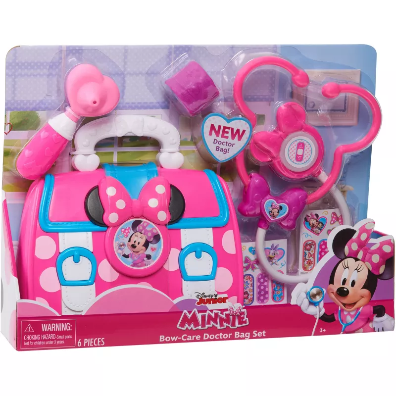 Disney Junior Minnie Mouse Bow-Care Doctor Bag Set, Kids Household Toy