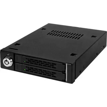 ICY DOCK - ToughArmor - MB992SK-B - SATA - Adapter - 2x 2,5 Zoll > 3,5 Zoll - SATA 6 Gbit/s - Sicherheitsschloss - Metall - LED - bis 9,5 mm Bauhöhe