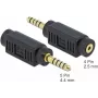 Cable gender changer DeLOCK 65996 4.4 mm 5 pin 2.5 mm 4 pin Black