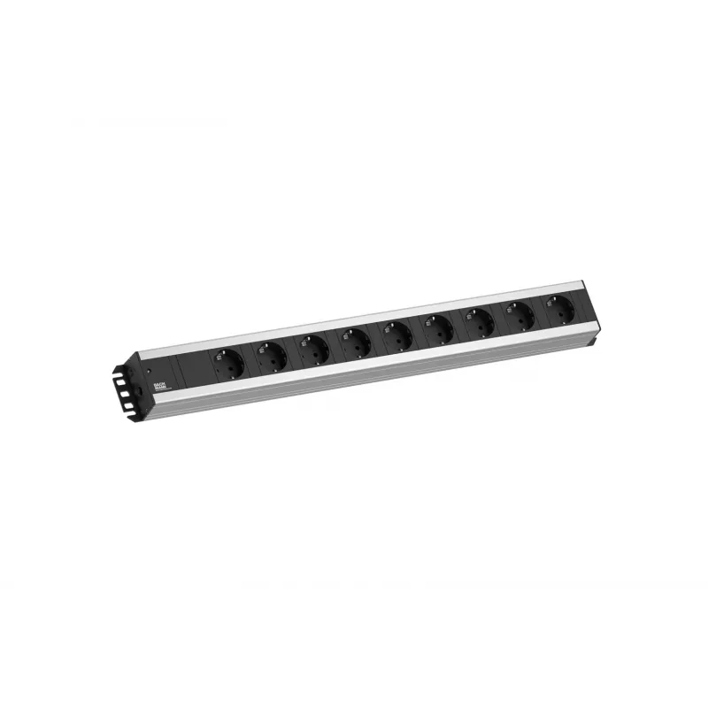 Bachmann 300.001 power extension 2 m 9 AC outlet(s) Indoor Black, Grey
