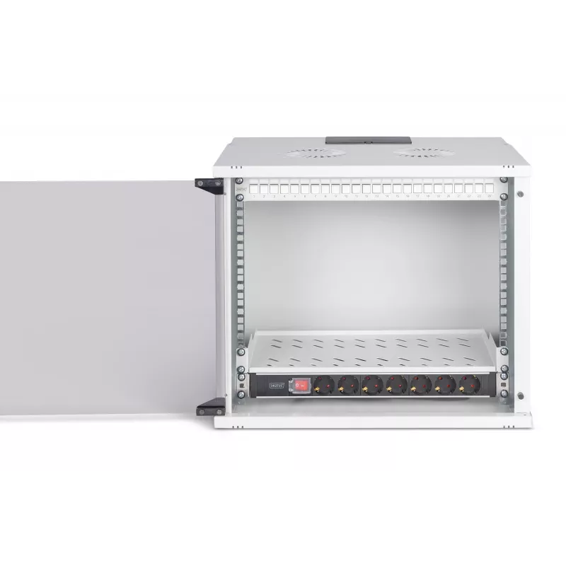DIGITUS SOHO Pro 19 inch 9U Wall-Mounted Network Rack Set, 540 x 400 mm, IP20, Key Lock, 60 kg