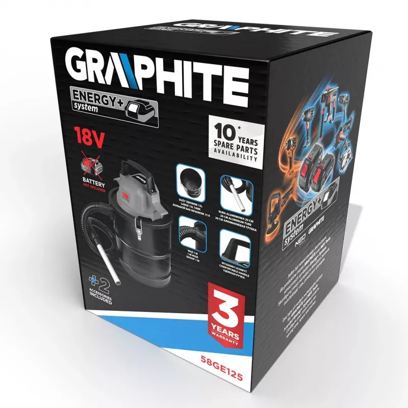 Graphite 58GE125 ash vacuum