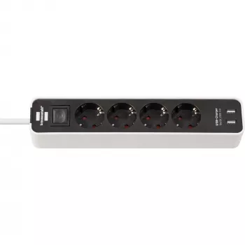 Power Extension Brennenstuhl Ecolor 1.5m 4 AC Outlets Indoor Black White
