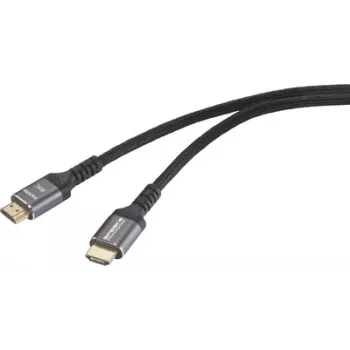 SpeaKa Professional HDMI Connection Cable HDMI-A Plug Plug 5.00 m Black SP-13138300 8K UHD (SP-13138300)