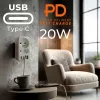 Power splitter MACLEAN MCE249 F/W — 2x mains sockets (16A + 6A) and 4x USB (2x A, 2x C PD 20W)